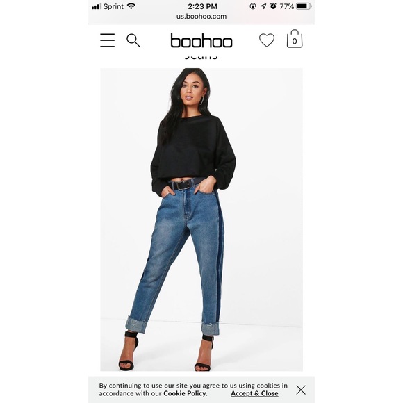 HOST PICK ✨ NWT Boohoo Mom Jeans Size 8 - Picture 2 of 5